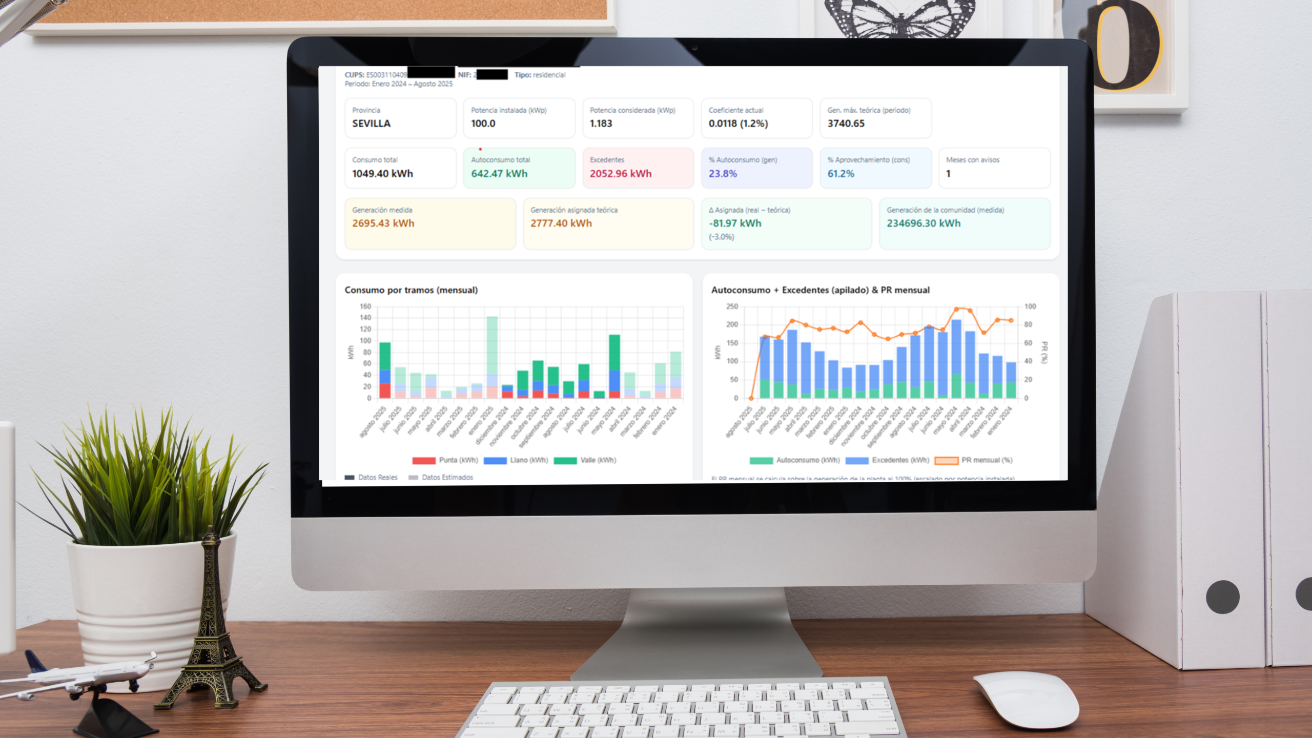 Dashboard de gestión energética Voltedge
